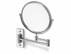 Compact mirror, straight / 3x magnification, round, tilting, dual-arm / chrome