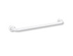 Support rail for people with disabilities, Ø32, straight, STANDARD—80 cm / stainless steel, matte white