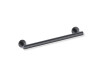 PREMIUM Straight Support Handrail for People with Disabilities, Ø32, 50 cm / Matte Black Stainless Steel