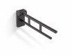 PREMIUM Tilting Support Handrail for People with Disabilities, Ø32, 70 cm / Matte Black Stainless Steel