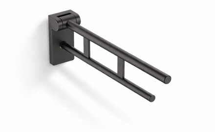 PREMIUM Tilting Support Handrail for People with Disabilities, Ø32, 70 cm / Matte Black Stainless Steel