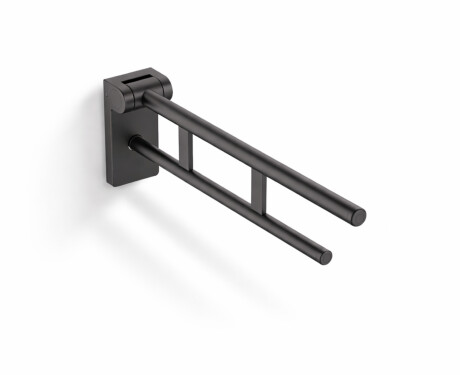 PREMIUM Tilting Support Handrail for People with Disabilities, Ø32, 70 cm / Matte Black Stainless Steel