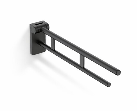 PREMIUM Tilting Support Handrail for People with Disabilities, Ø32, 80 cm / Matte Black Stainless Steel
