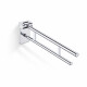 PREMIUM Tilting Support Handrail for People with Disabilities, Ø32, 80 cm / Polished Stainless Steel #1