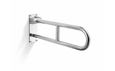 Support Handrail for People with Disabilities, Ø32, Curved, Tilting, STANDARD - 60 cm / Polished Stainless Steel