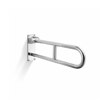 Support Handrail for People with Disabilities, Ø32, Curved, Tilting, STANDARD - 60 cm / Polished Stainless Steel #1