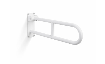 Support Handrail for People with Disabilities, Ø32, Curved, Tilting, STANDARD - 60 cm / Stainless Steel, Matte White