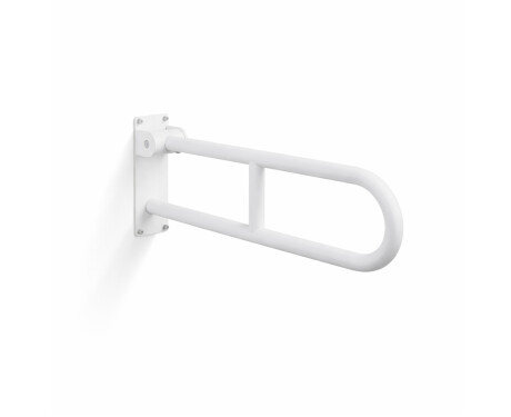 Support Handrail for People with Disabilities, Ø32, Curved, Tilting, STANDARD - 60 cm / Stainless Steel, Matte White
