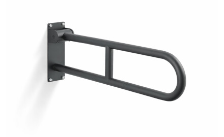 Support Handrail for People with Disabilities, Ø32, Curved, Tilting, STANDARD - 70 cm / Stainless Steel, Matte Black