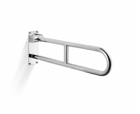 Support Handrail for People with Disabilities, Ø32, Curved, Tilting, STANDARD - 70 cm / Polished Stainless Steel