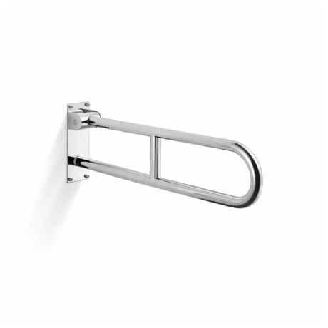 Support Handrail for People with Disabilities, Ø32, Curved, Tilting, STANDARD - 70 cm / Polished Stainless Steel #1
