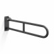 Support Handrail for People with Disabilities, Ø32, Curved, Tilting, STANDARD - 80 cm / Stainless Steel, Matte Black #1