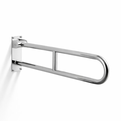 Support rail for people with disabilities, Ø32, curved, tilting, STANDARD - 80 cm / polished stainless steel #1