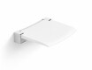 Folding shower seat / matte white, chrome