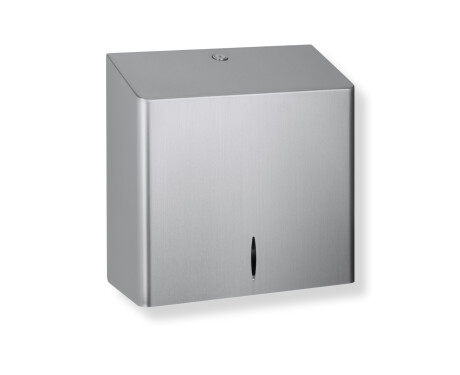 V-fold paper towel dispenser (max. paper load dimensions: 25.5 x 11.5 x 24 cm), R10 series / brushed steel