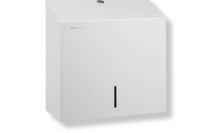 V-fold paper towel dispenser (max. paper load dimensions: 25x11.5x24 cm) R1 series / stainless steel, matte white