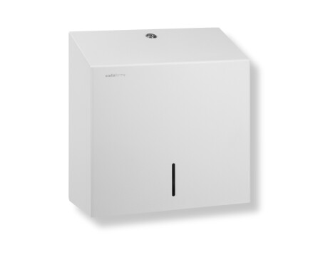 V-fold paper towel dispenser (max. paper load dimensions: 25x11.5x24 cm) R1 series / stainless steel, matte white