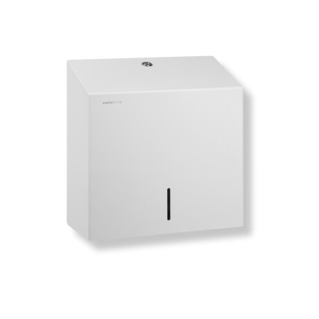 V-fold paper towel dispenser (max. paper load dimensions: 25x11.5x24 cm) R1 series / stainless steel, matte white #1