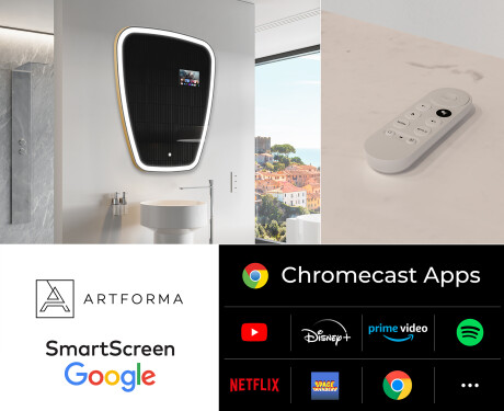 SMART Irregular Bathroom Mirror LED Z222 Google #2