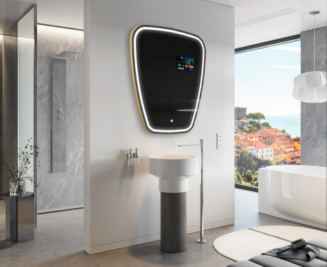 SMART Irregular Bathroom Mirror LED Z223 Google #9