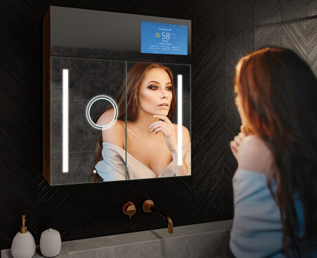 Smart LED Illuminated Mirror Medicine Cabinet - L02 Sarah 26,18" x 28,35" #10