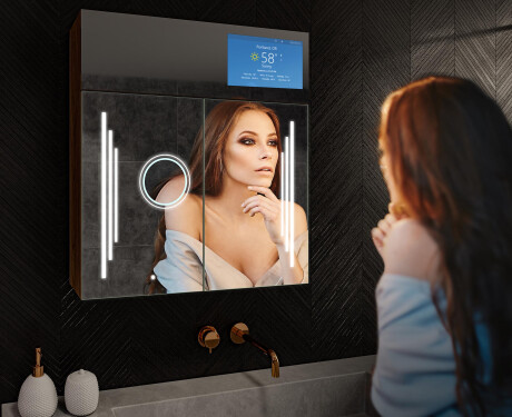 Smart LED Illuminated Mirror Medicine Cabinet - L27 Sarah 26,2" x 28,3" #10