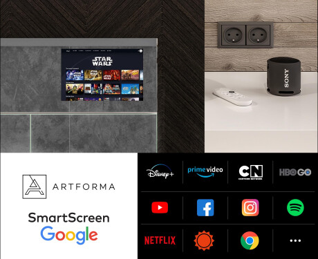 Smart LED Illuminated Mirror Medicine Cabinet - L27 Sarah 26,2" x 28,3" #5