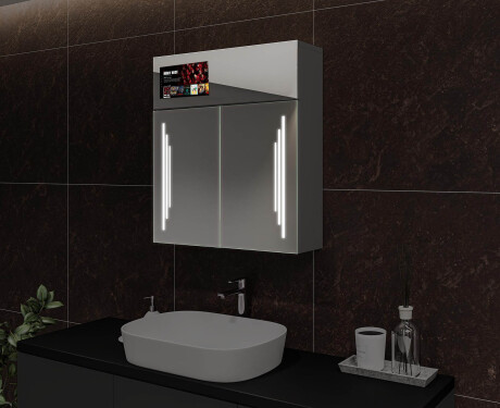 Smart LED Illuminated Mirror Medicine Cabinet - L27 Sarah 26,2" x 28,3" #6