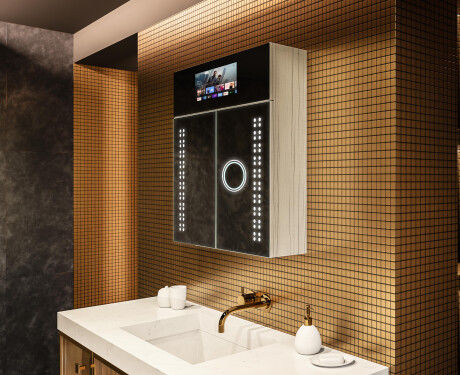 Smart LED Illuminated Mirror Medicine Cabinet - L55 Sarah 26,2" x 28,3"
