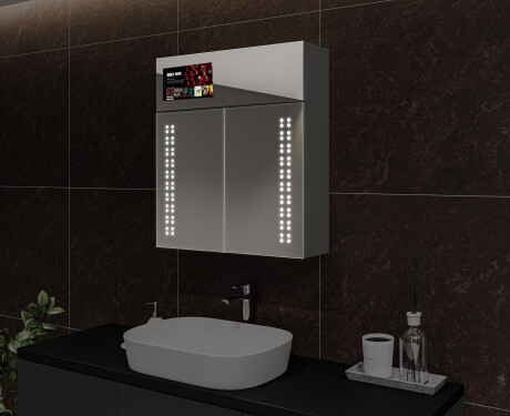 Smart LED Illuminated Mirror Medicine Cabinet - L55 Sarah 26,18" x 28,35" #7