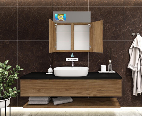 Smart LED Illuminated Mirror Medicine Cabinet - L55 Sarah 26,2" x 28,3" #9