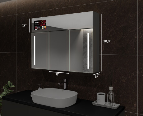 Smart LED Illuminated Mirror Medicine Cabinet - L02 Sarah 39,4" x 28,3" #3