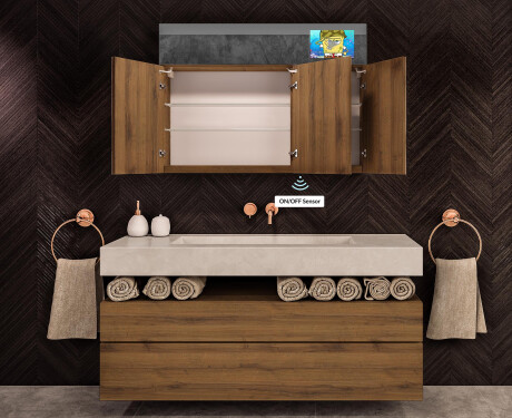 Smart LED Illuminated Mirror Medicine Cabinet - L02 Sarah 39,4" x 28,3" #9