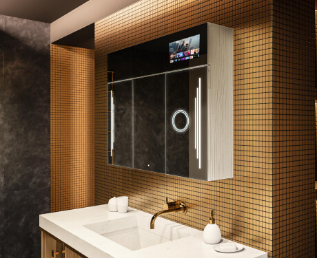 Smart LED Illuminated Mirror Medicine Cabinet - L27 Sarah 39,37" x 28,35" #1