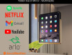 Rounded Modern LED Mirror with iPad Displine L141 Frame #3