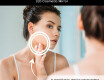 Rounded Modern LED Mirror with iPad Displine L141 Frame #6