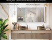 Rounded Modern LED Mirror with iPad Displine L141 Frame #7