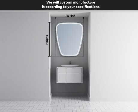 Irregular Mirror LED Lighted decorative design Z223 #3