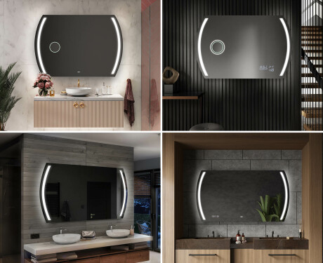 Designer Backlit LED Bathroom Mirror L67 #9