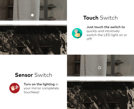 PremiumLine Illuminated Bathroom LED Lighted Mirror L141 #9