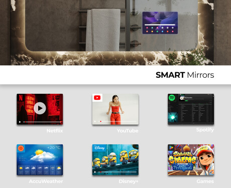 Designer Backlit LED Bathroom Mirror L142 #3