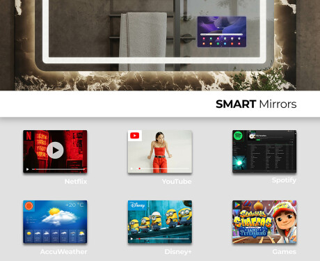 Illuminated Bathroom Mirror LED Lighting L143 #3