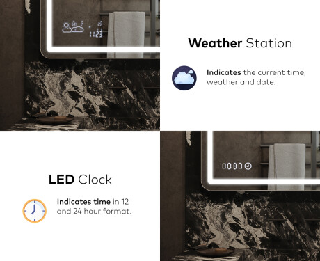 Illuminated Bathroom Mirror LED Lighting L143 #7