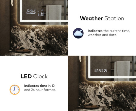 Illuminated Bathroom Mirror LED Lighting L143 #7