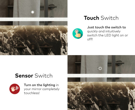 Illuminated Bathroom Mirror LED Lighting L143 #9