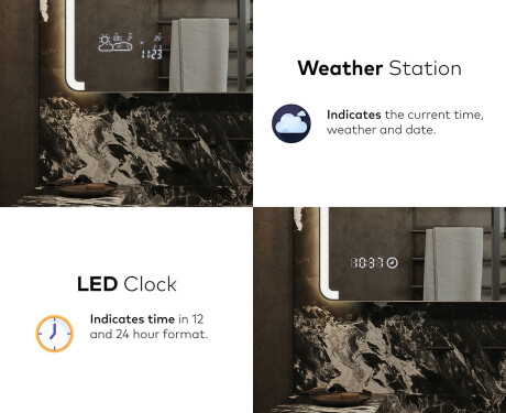 Illuminated Bathroom Mirror LED Lighting L144 #7