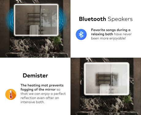 Bathroom Mirror LED Lighted Rectangular L147 #6