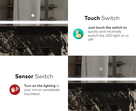 Bathroom Mirror LED Lighted Rectangular L147 #9