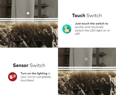 Bathroom Mirror LED Lighted Rectangular L148 #9