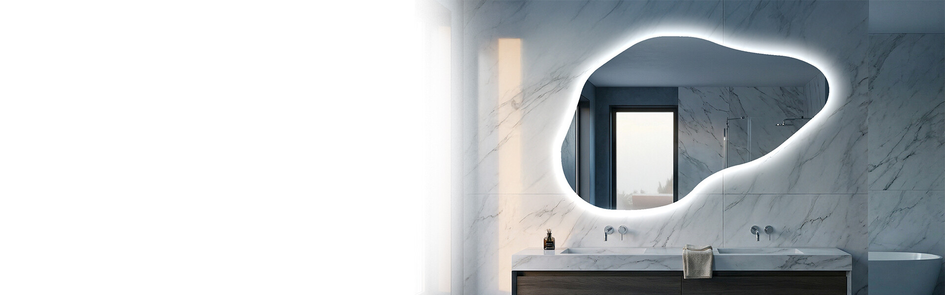 Irregular-Shaped LED Mirrors